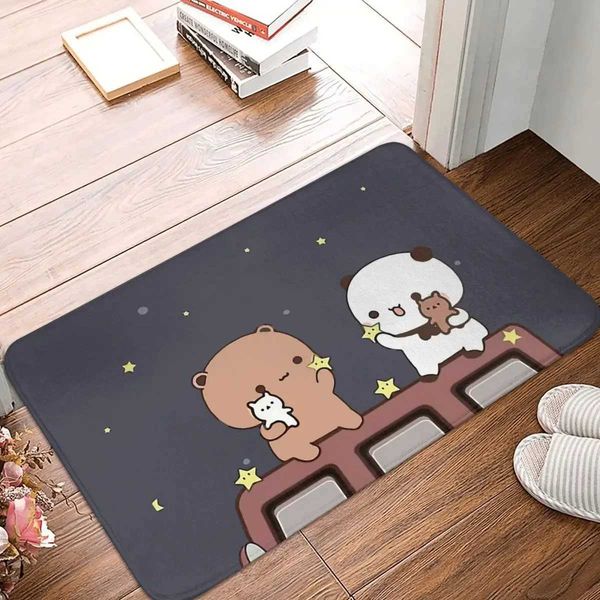 Panda Bear Bubu Dudu Printed Entrance Doormat Home Bathroom Bedroom Floor Mat Small Size Anti-slip Carpet Home DecorationXJ241101