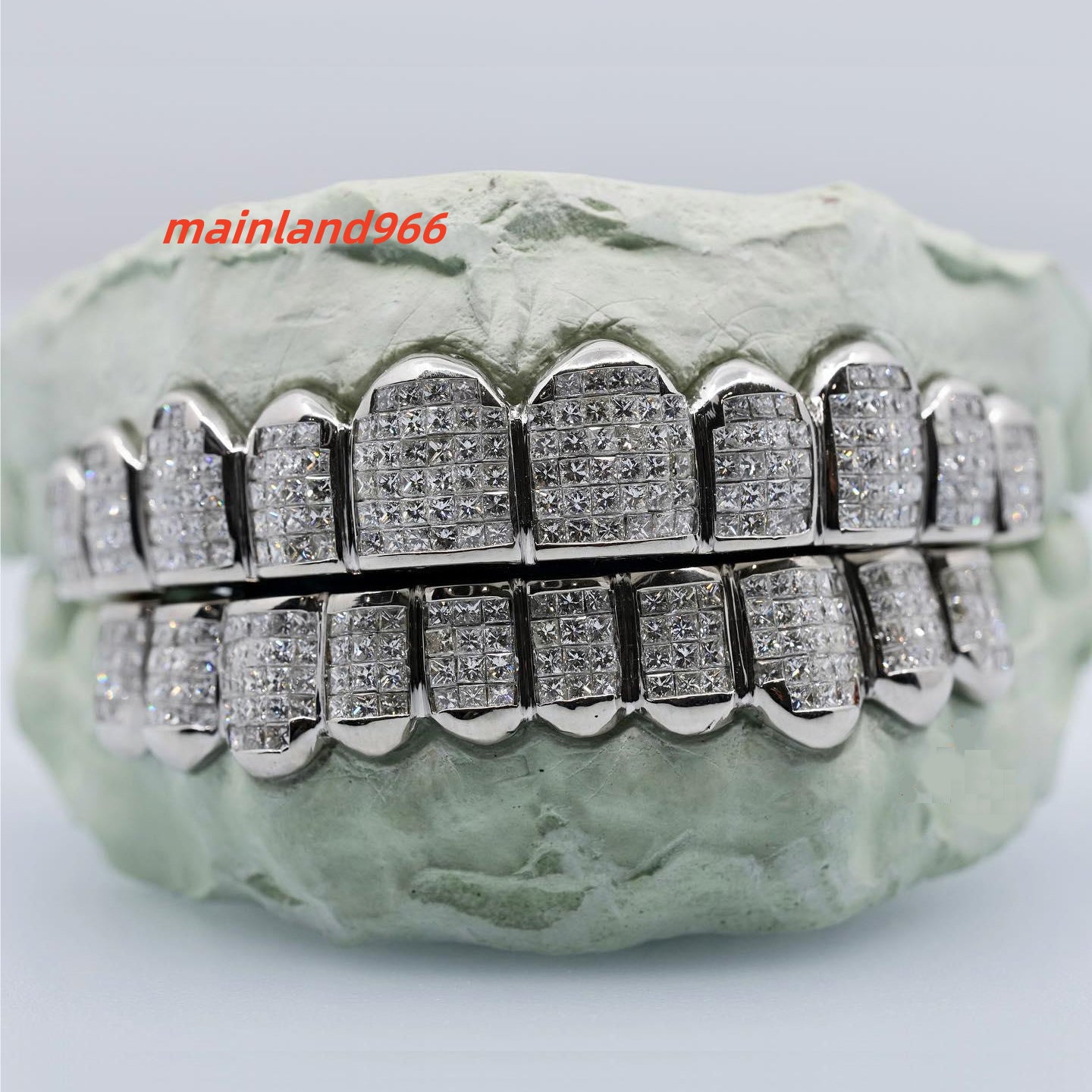 Pass Diamond Tester Princess Cut Custom Moissanite Grillz Luxury Hiphop Jewelry 925 Silver Gold Iced Out Dental Grills for Teeth