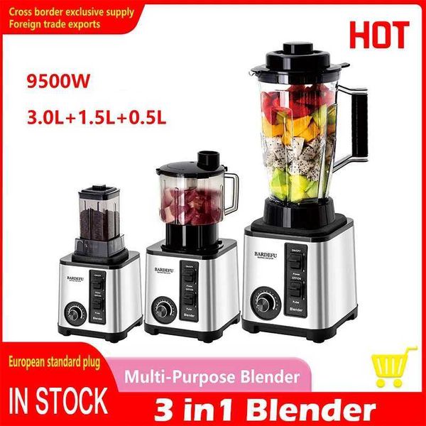 3L 3-in-1 electric mixer stainless steel wall circuit breaker multifunctional cooking juice mixer kitchen smoothie maker B240809
