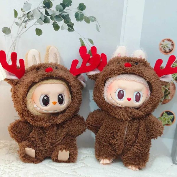 17cm Mini P Doll Clothing Accessories Labubu Idol V1 V2 Christmas Cookies Mens Sweater Hat Clothing New Year Gift M241108