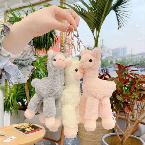 Toy Japanese Alpaca Alpacas Keychains Plush Soft Stuffed Sheep Llama Animal Dolls Keychain Doll 18Cm S s