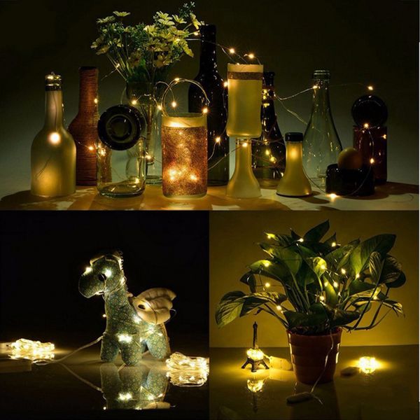 7.2 Feet 20 LED Copper Wire String Lights Decorative Lights Battery Operated for DIY Home Vase Jar Christmas Mother&#039;s Day Holidays Part