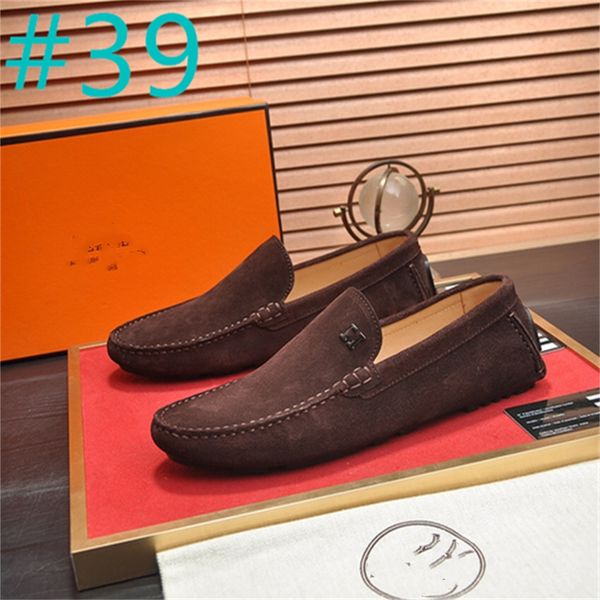 2025 New Italian Men Loafers Shoes Black Brown Mixed Color Wingtip Men Designer Dress Suede Shoes Office Wedding Real Leather casual shoes f