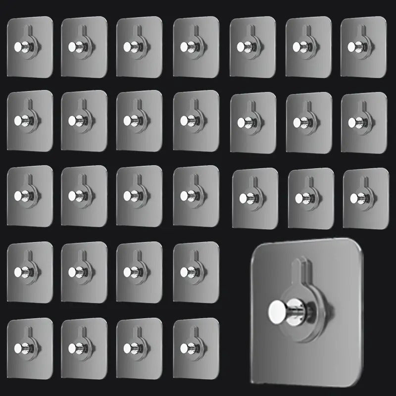 TEMU 30pcs Invisible Self-adhesive Picture Hooks- No Drilling Required, Strong Adhesive Hooks For Photos And Picture Frames- Perfect Wall Decoration,