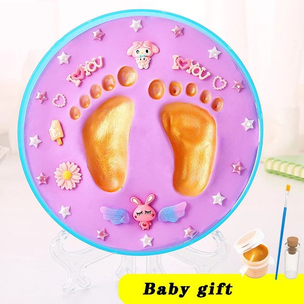JXM Baby Pegada Presente Baby Care Secagem de ar de argila macia bebês DIY Kit de impressão do pé de mão Toys de fundição Prind Pad Born Sul