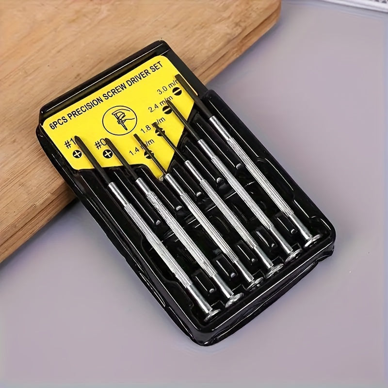 TEMU 6-piece Precision Screwdriver Set For Computer, Mobile Phone, Tablet, And Clock Maintenance