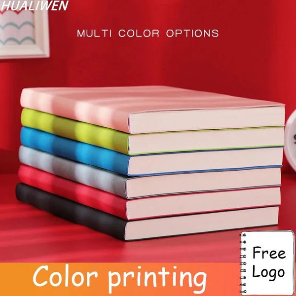 wholesale Notebook Thickened A4 Large Notepad Can Print Cornell Soft Leather Thick Square Blank Diary 240329