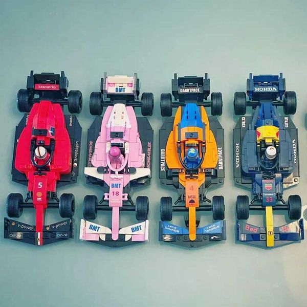 In F1 Formula 1 Race Car Sports Car Speed Champions Rally Vehicle DIY Model Building Blocks Toys Children Birthday Christmas Gifts W250115