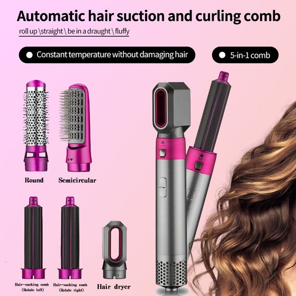 Multifunctional Electric Curg Iron Kit 5 In 1 Straightener And Dryer Hot Air Comb Professional Salon Hair Styler Sets