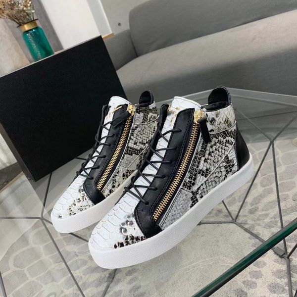 Designer de luxo High Top Kriss Sneakers Shoes Men Zip Fisnening Lates Gold-Tone Suede Treinadores de couro Man Homem Casual EU38-46 com cai