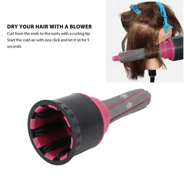 Hair Curling Attachment For Hair Dryer Self Curling Iron Tube Replacement Hairstyle Styling Curler Nozzle Y240829