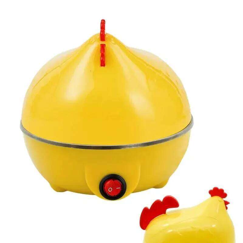 Home Kitchen Cooking Tool 7-Egg Capacity Cooker Chicken Shaped Egg Boiler Eggs Steamer Appliance Utensil Drew barrymore Boba