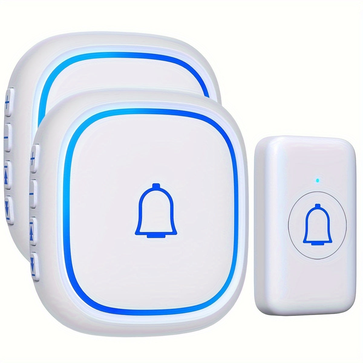 TEMU Wireless Doorbell With 2 Receivers 1000ft Range Door Bell For Classroom Teachers With 56 Ringtones 7 Levels Volume 115db And Led Flash Memory