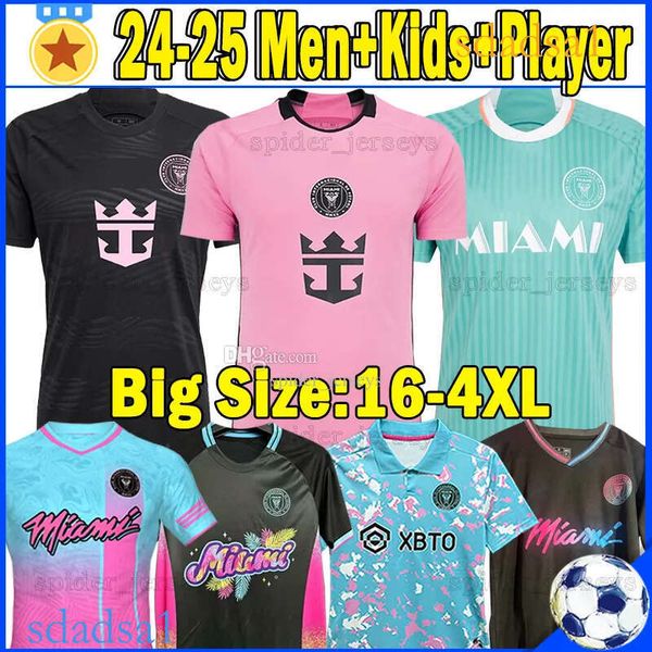 XXXL 4XL 24 25 MESSIS InTeR MiAmIs soccer jerseys 2024 2025 Fans Player Version Long sleeve SUARES JORDIALBA SERGIO YED Football Shirts Men