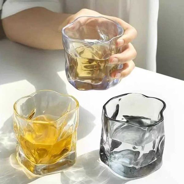 Irregular Twist Glass Cup Thick Spiral Glass for Coffee Mug Whiskey Glasses Drinkware Juice Cocktail Drinking Glasses Household Y250118