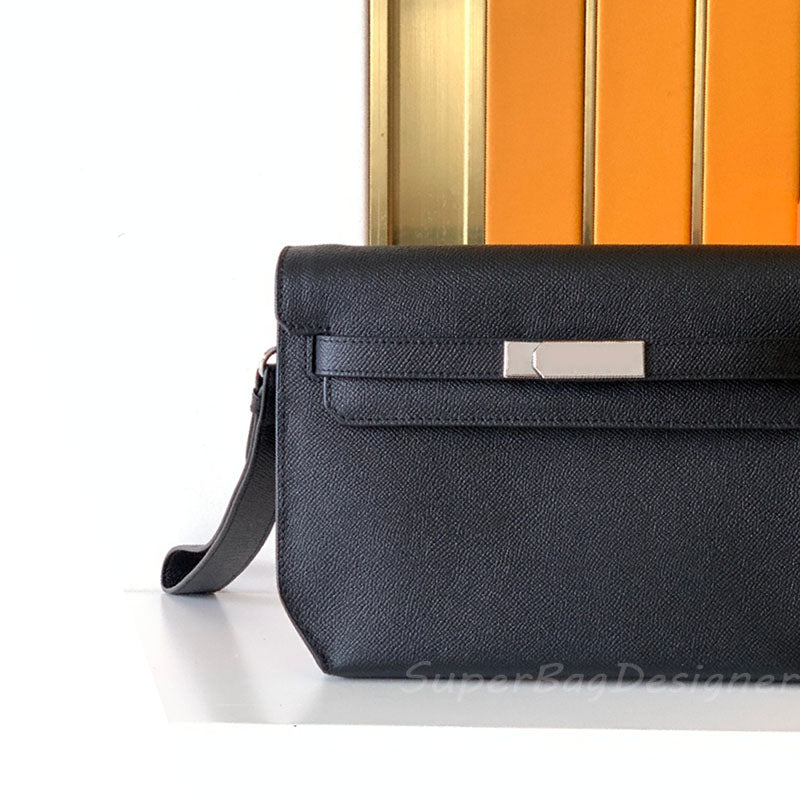 9A designer men bag clutch business Briefcases handbag full grain leather messanger casual purse with box 25cm