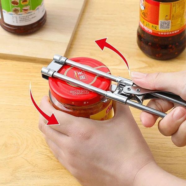Stainless Steel Can Opener Portable Adjustable Kitchen Tools Manual Jar Bottle Opener Multifunction Accessories Home Gadgets 250113