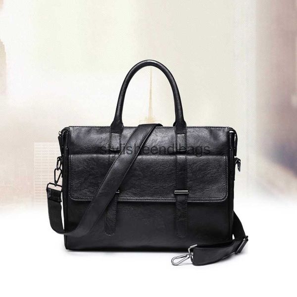 Briefcases Bag Sleeve Case Wit Straps PU Leater Briefcase Computer Notebook Men Crossbody Bagsstylisheendibags