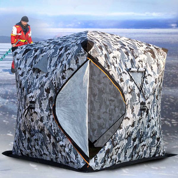 Tents and Shelters 23 Person Winter Ice Fishing Tent 1515 Outdoor Camping Tent Cotton Beach Outdoor Portable Car Winter Fishing House Relief
