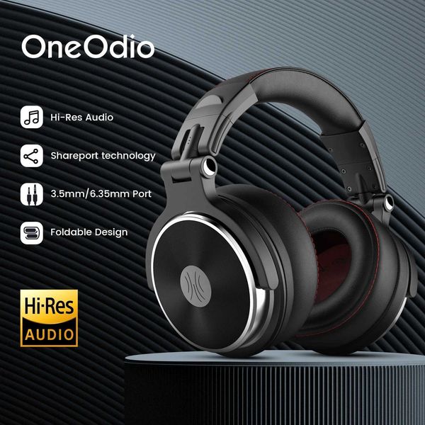 Oneo Wired set Professional Stu Pro DJ phones With Mic Dual-Duty Cable HiFi Monitor Music set For Phone PC Z241230