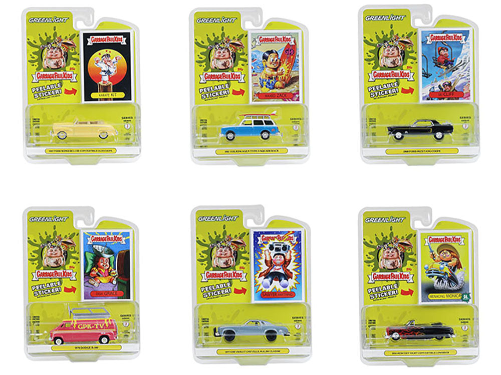 "Garbage Pail Kids" Set of 6 pieces Series 7 164 Diecast Models by Greenlight
