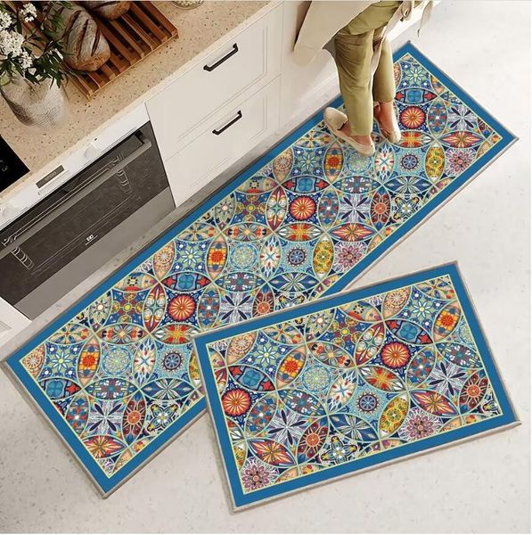 New Carpets Kitchen Floor Mat Washable Carpet Rugs Anti-oil Doormat Waterproof Antiskid Water Absorbent Dirt Resistant Elastic Hydrophil Car