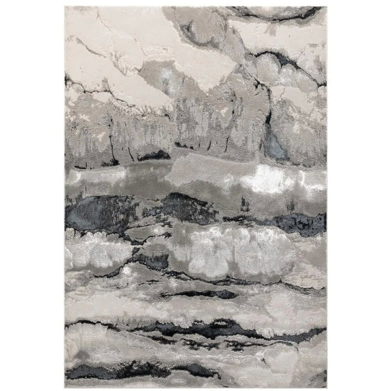 Asiatic Aurora Quartz AU05 Woven Rug - Black/Grey - 080x150cm In BlackGrey