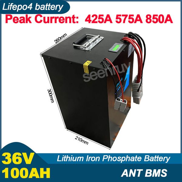 36V 100Ah Lifepo4 With 230A 340A BMS Lithium Iron Phosphate Battery Perfect For Electric Motor Tricycle Motorcycle Scooter