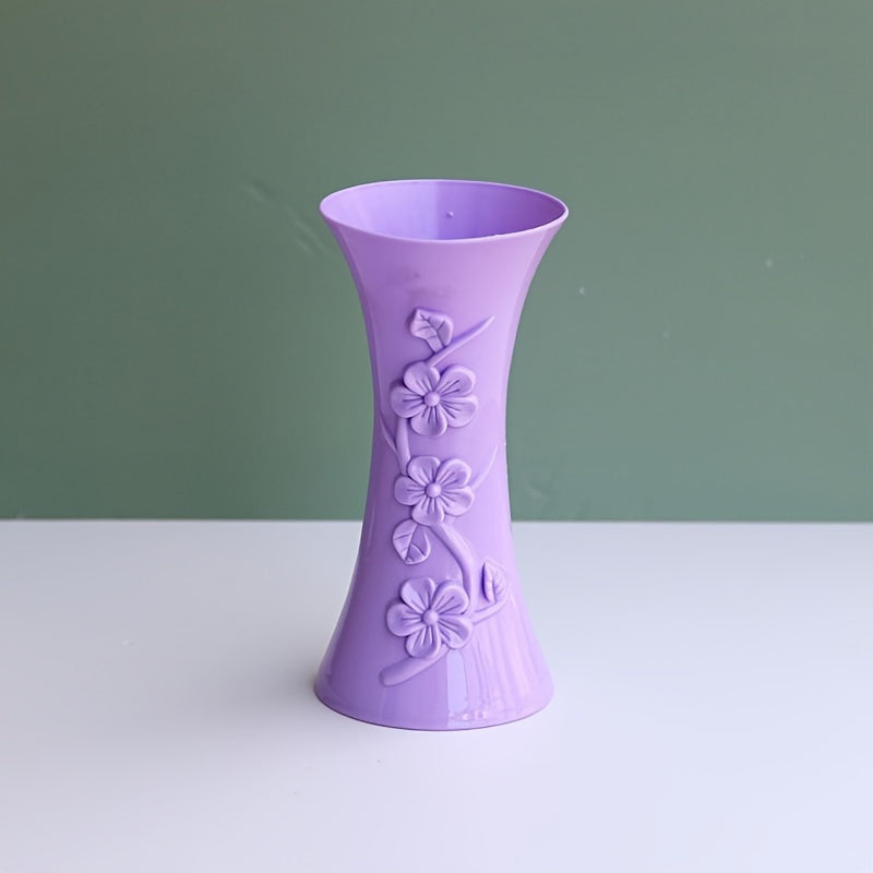 TEMU Modern Nordic-inspired Plastic Vase With - Decor, Ideal For Living Room, Bedroom, And Wedding Table Centerpieces