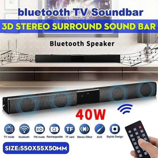 Loudspeaker box 40W Speaker column High Power Portable Speaker TV SoundBar for Cputer Music Center Bo Box with TF AUX USB ra Z241104