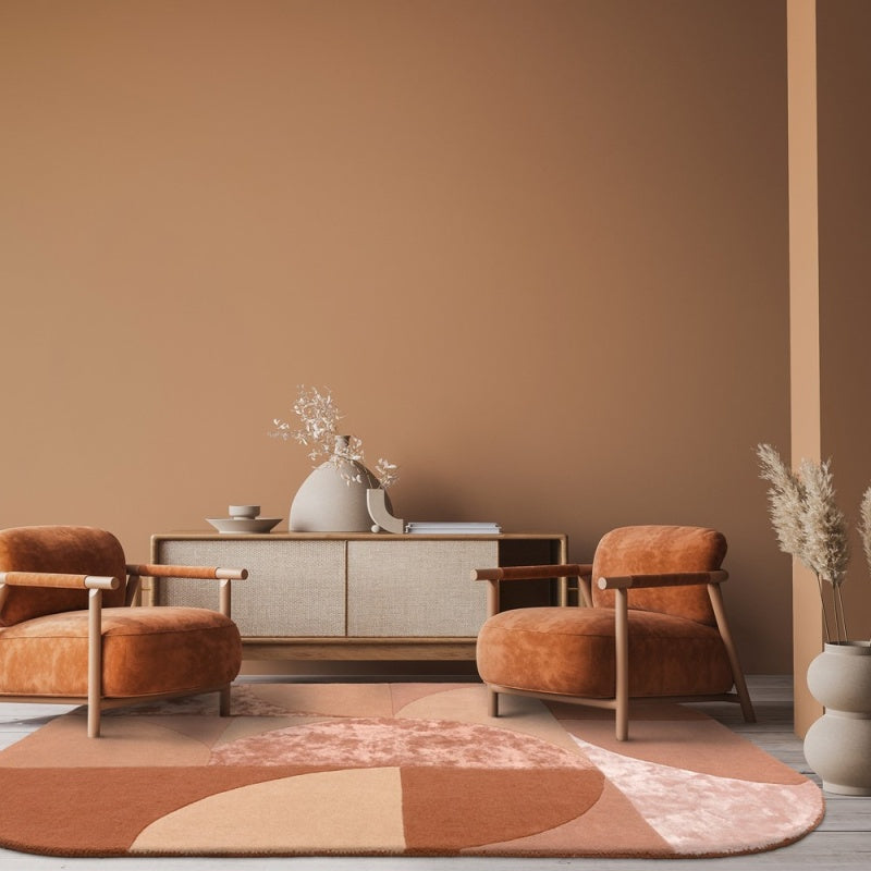 Asiatic Matrix MAX78 Oval Hand Made Rug - Earth Brown - 200cm x 300cm