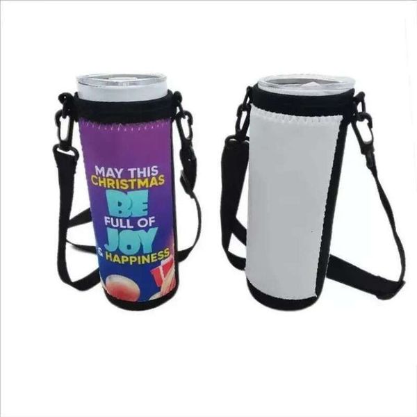DHL Sublimation White Blank 20Oz Tumbler Tote Diving Cloth Neoprene Bottle Sleeves With Adjustable Strap Drinkware Handle Water Cups Carrier