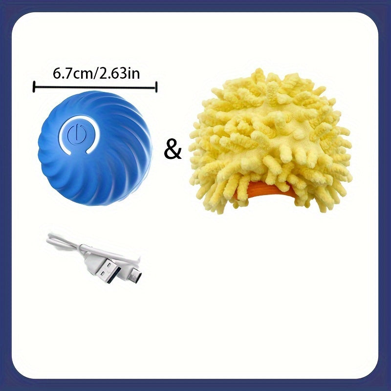 TEMU Extra-large Interactive Dog Toy Ball - , Motion-activated & Usb Rechargeable For All Breeds