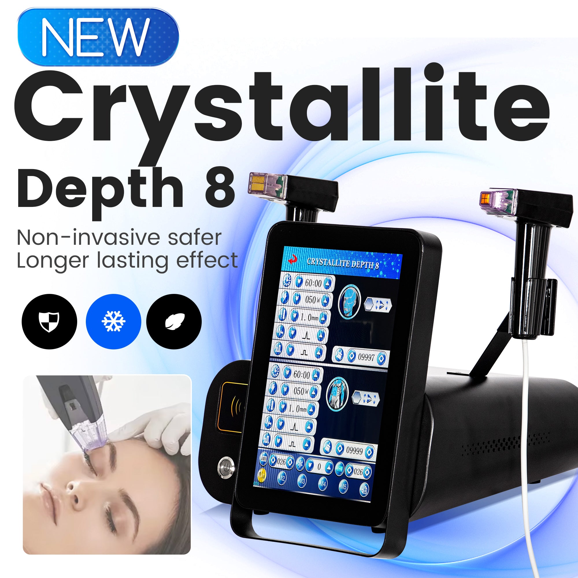 Professional RF Microneedling Facial Skin Care Beauty With 12 24 40 Nano Pin Cartridge Machine