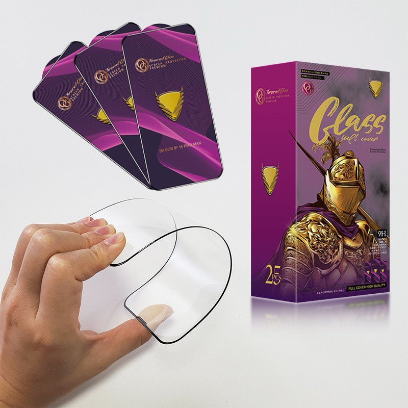 OG Golden Armor tempered glass Screen Protectors 9H Premium Full Glue Coverage for iPhone 16 16E 15 14 13 12 11 PRO MAX XR XS Samsung A56 A55 A36 A3