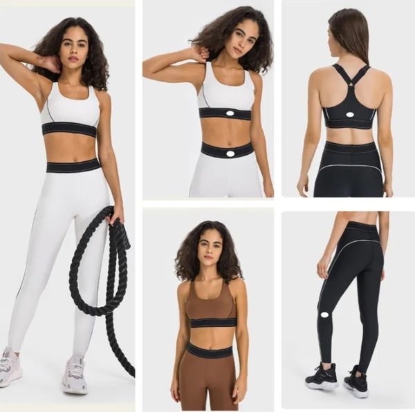 A10 Women Yoga Sports Bras Pants Suit Up Bra Adjustable Straps Medium Support Jogger Vest High-rise Boxer-Style Leggings Sweatpants Dance Pi