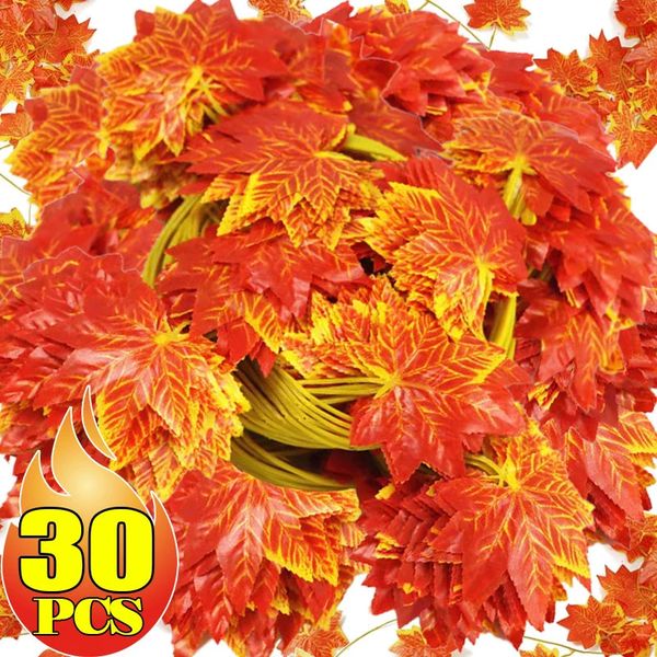 130 artificial maple leaf hanging vines fallen leaves granite autumn plants Christmas parties home garden decoration 240930