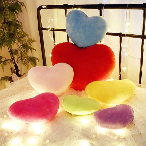 Colorful heart-shaped throw pillows sofas car seat cushions PP cotton doll toy cushions home decoration cushions wedding couple gifts W24081