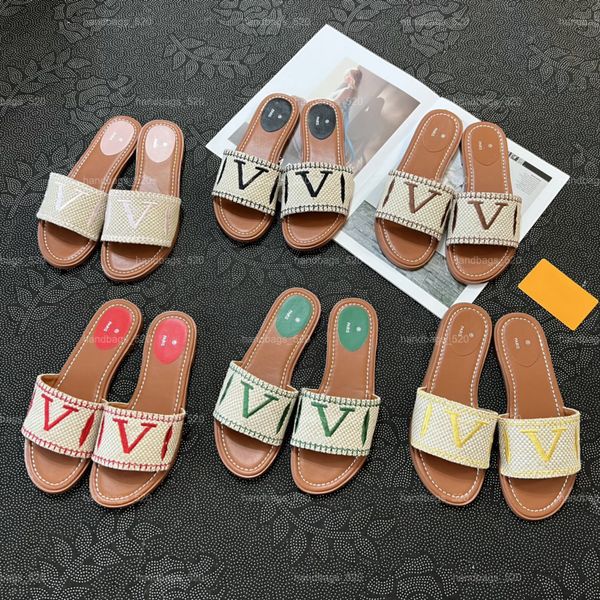 Luxury Designer Embroidered Women&#039;s Slippers High Quality Classic Fashion Summer Women&#039;s Sandals-Ladies&#039; Flip-Flops