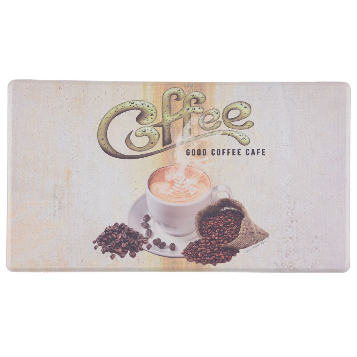 Oil & Stain Resistant Anti-Fatigue Printed Kitchen Floor Mat - Good Coffee - 20" x 36"