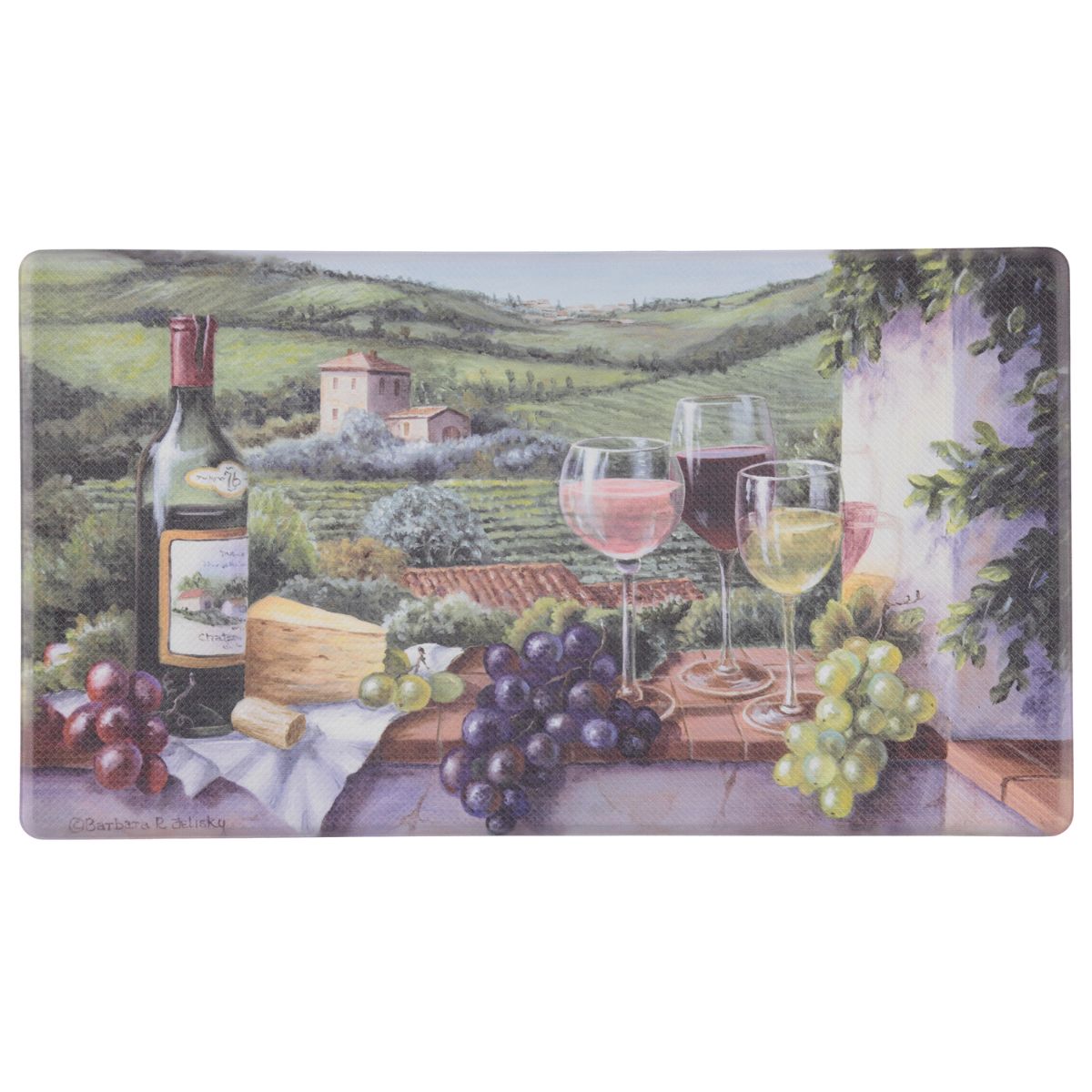 Oil & Stain Resistant Anti-Fatigue Printed Kitchen Floor Mat - Tasting Time - 18" x 30"