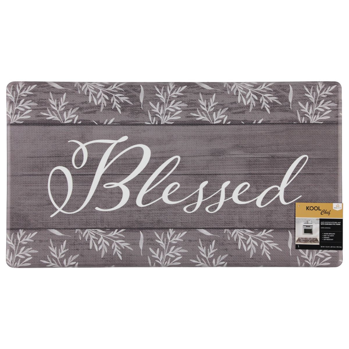 Oil & Stain Resistant Anti-Fatigue Printed Kitchen Floor Mat - Blessed - 18" x 30"