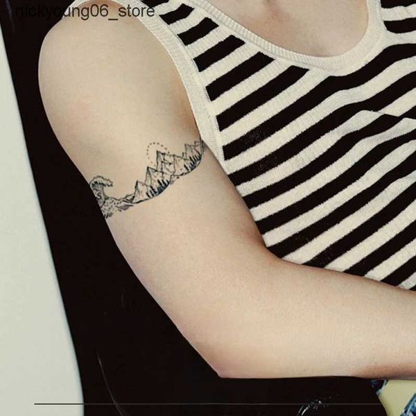 Tattoos Colored Drawing Stickers 6 pieces-set arm rings herbal juice semi stickers durable waterproof artistic legs fake tattoos and hot wea