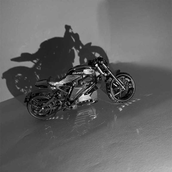 Motocicleta 3D Metal Puzzle Eiffel Tower Diy Modelo Building Kit ADT Toys Birthday GiftT250118