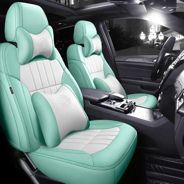 Car Seat Covers Custom NAPPA Leather Full Set For W205 2014 2023 Waterproof Interior Accessories