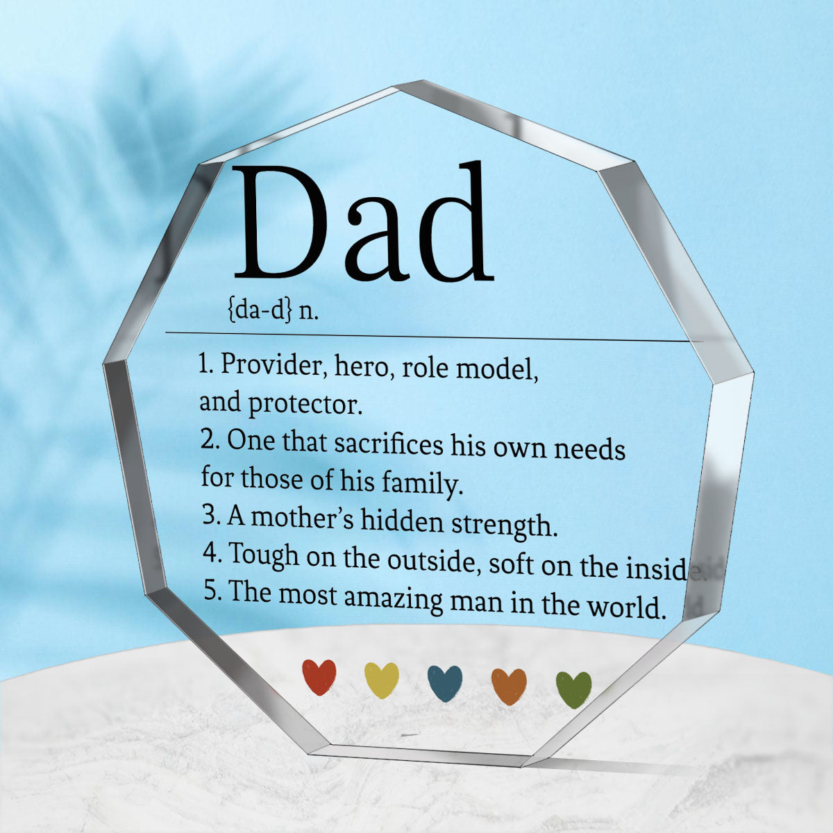 TEMU "best Dad" Acrylic Puzzle-shaped Plaque - Appreciation Gift From Daughter & Son, Father's Birthday Or Father's Day, Ideal For Decor