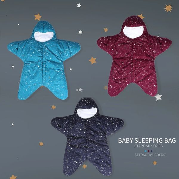 INSULAR Baby Sleeping Bags Starfish Type Infant Warm Sleep Sacks Separated Sleeves Legs Kid Swaddle Blanket Winter 0-8 Months 250114