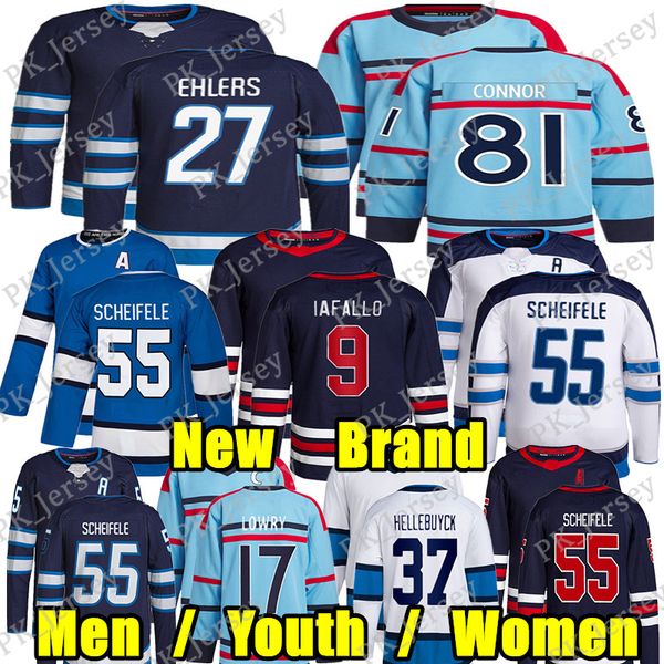 #91 Cole Perfetti Authentic Pro hockey jersey #27 Nikolaj Ehlers Kyle Connor Mark Scheifele Nino Niederreiter Mason Appleton Fleury Adam Low