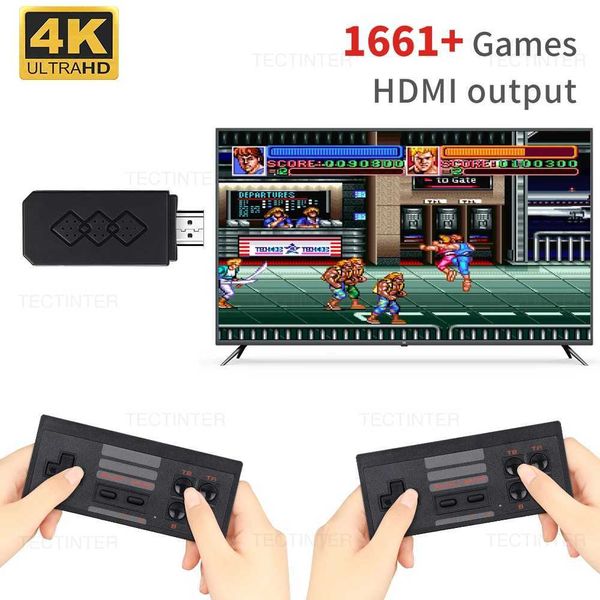 Game machine Video Game Console Handheld Game Player -Cpatible Mini Game Stick Built in 1661+ Classic 8 Bit Games Dual Wireless Gamepad Z241
