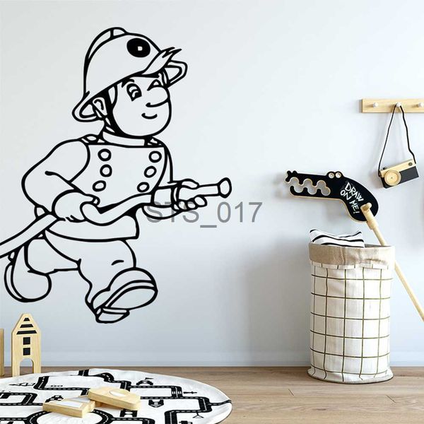 Other Decorative Stickers DIY Art fireman cartoon Wall Art Decal Decoration Fashion Sticker Removable Wall Sticker Home Decoration Accessori